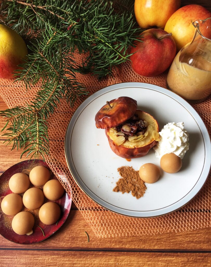 keto karmel i jajka zapiekane z orzechami, bez cukru