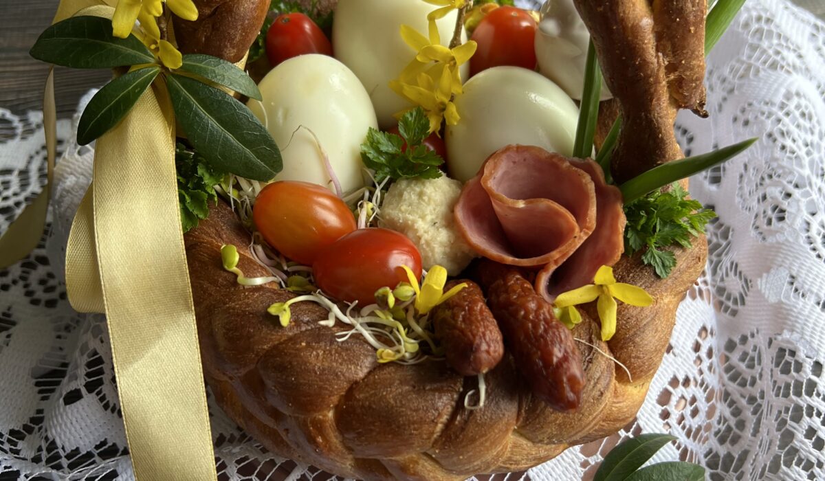 Koszyczek wielkanocny, keto, ręcznie robiony
