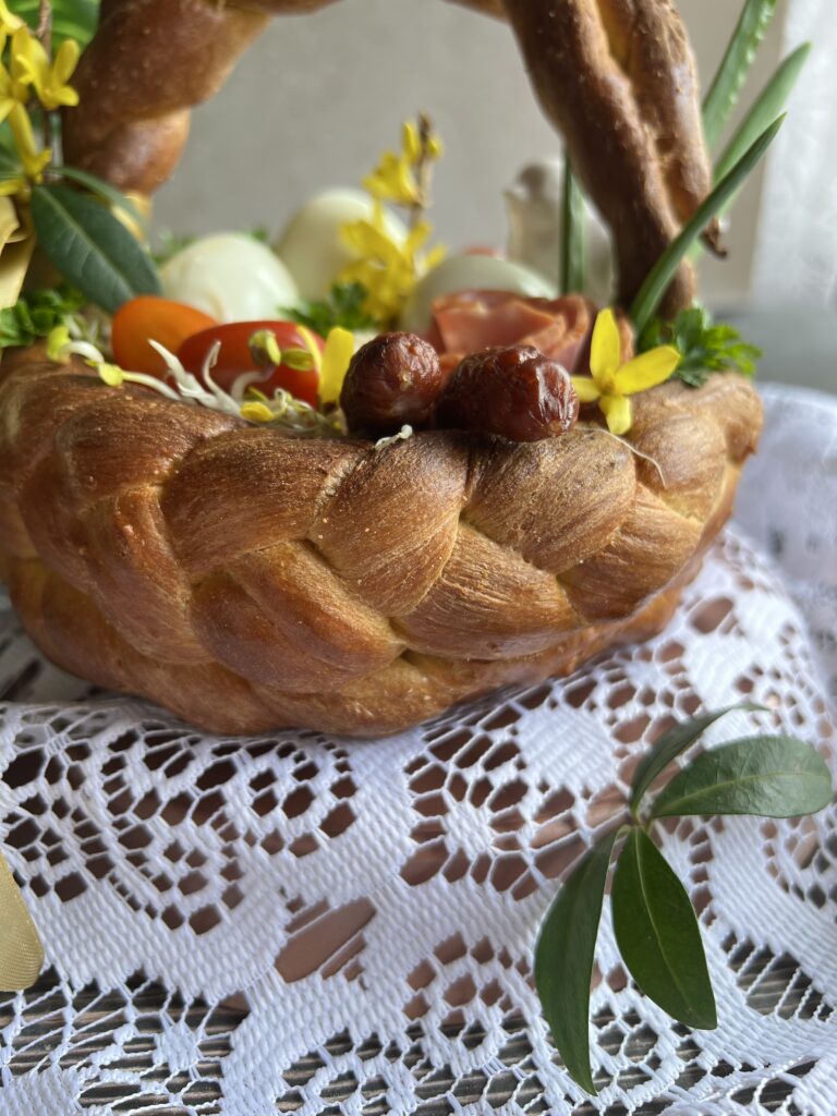 Koszyczek wielkanocny, keto, ręcznie robiony
