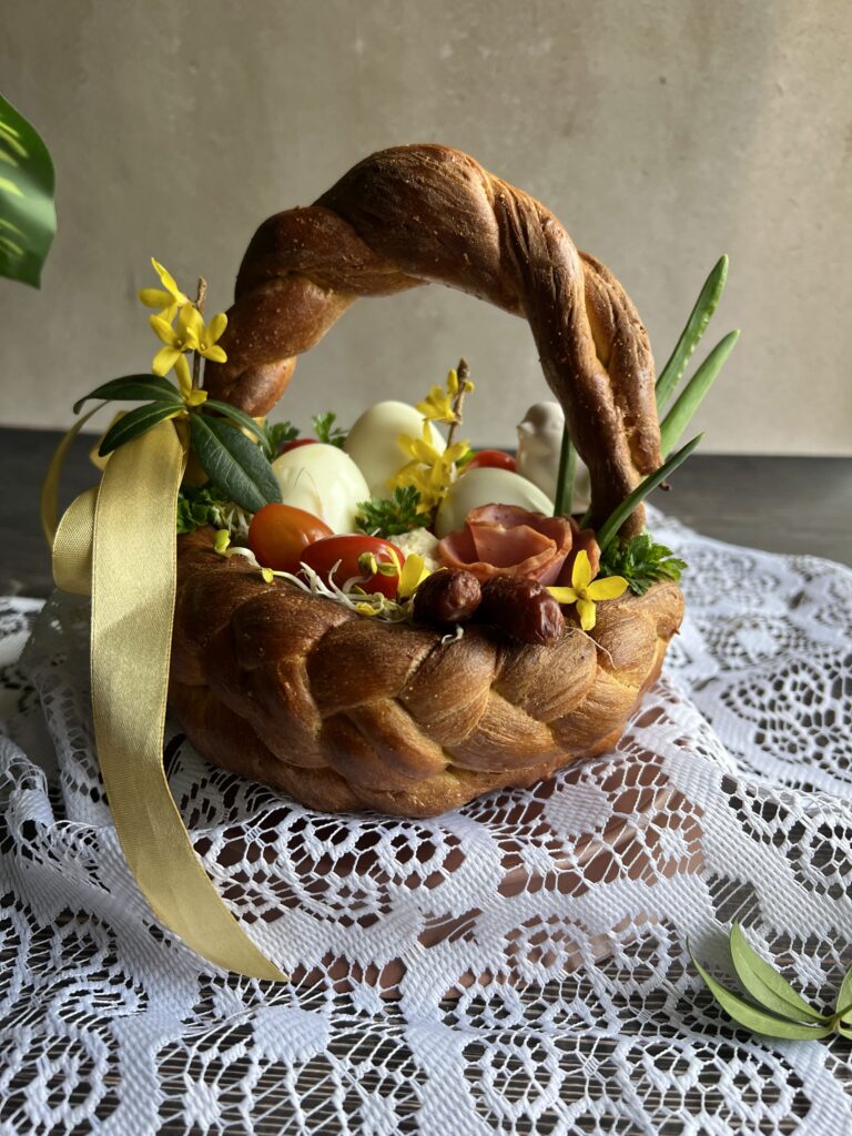 Koszyczek wielkanocny, keto, ręcznie robiony