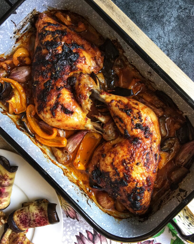 Pieczone udka kurczaka w marynacie pomidorowej - keto, low carb