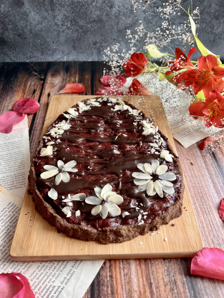 Keto mazurek śliwka w czekoladzie - bez cukru, bez glutenu