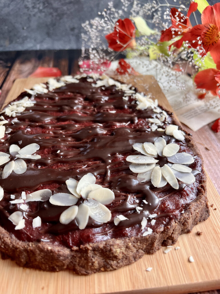 Keto mazurek śliwka w czekoladzie - bez cukru, bez glutenu