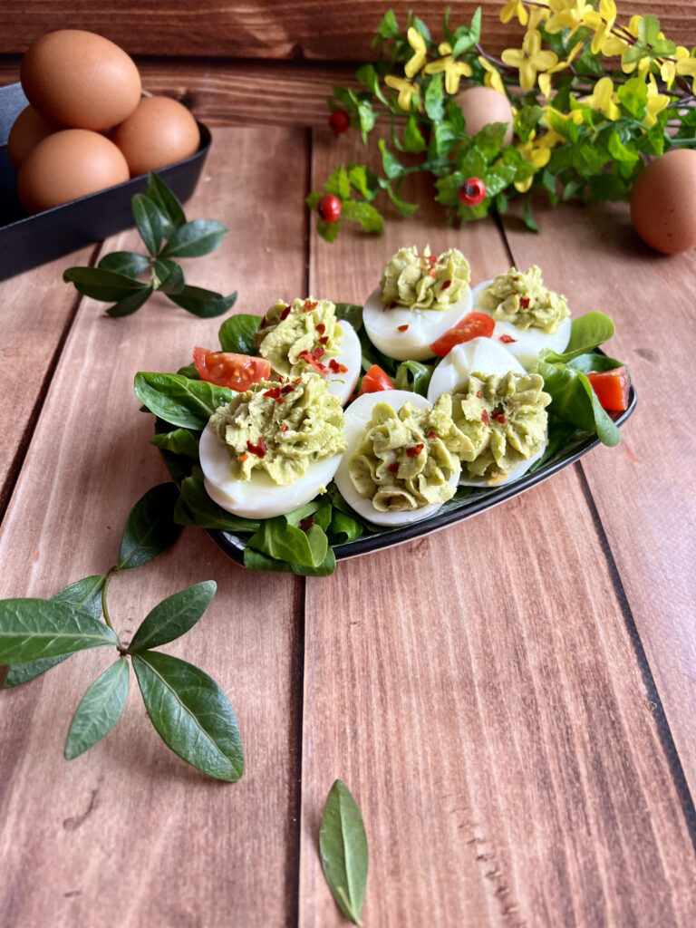 Jajka faszerowane pesto szczypiorkowym