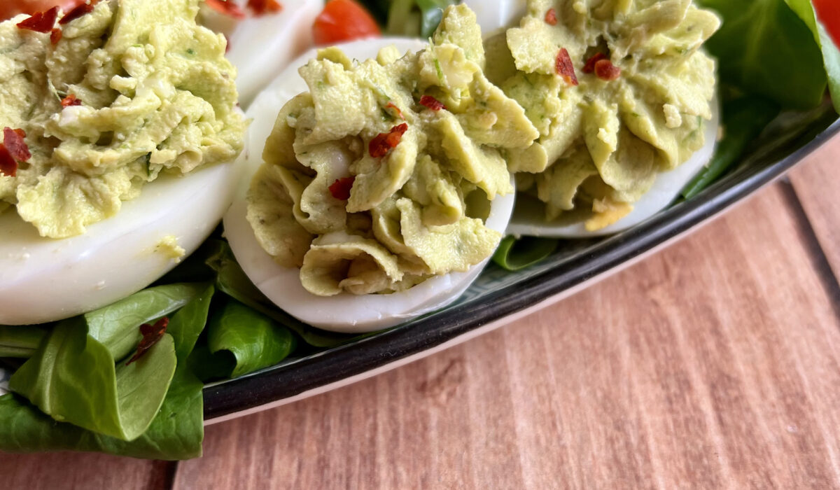 Jajka faszerowane pesto szczypiorkowym