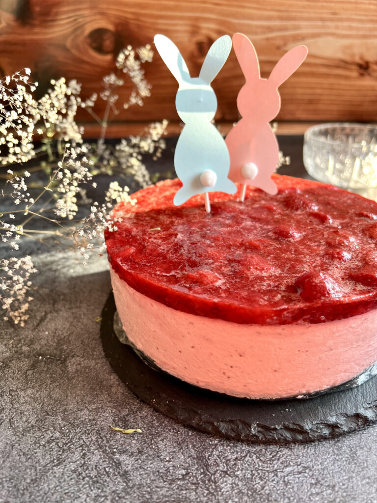 Fit sernik na zimno - podwójnie truskawkowy