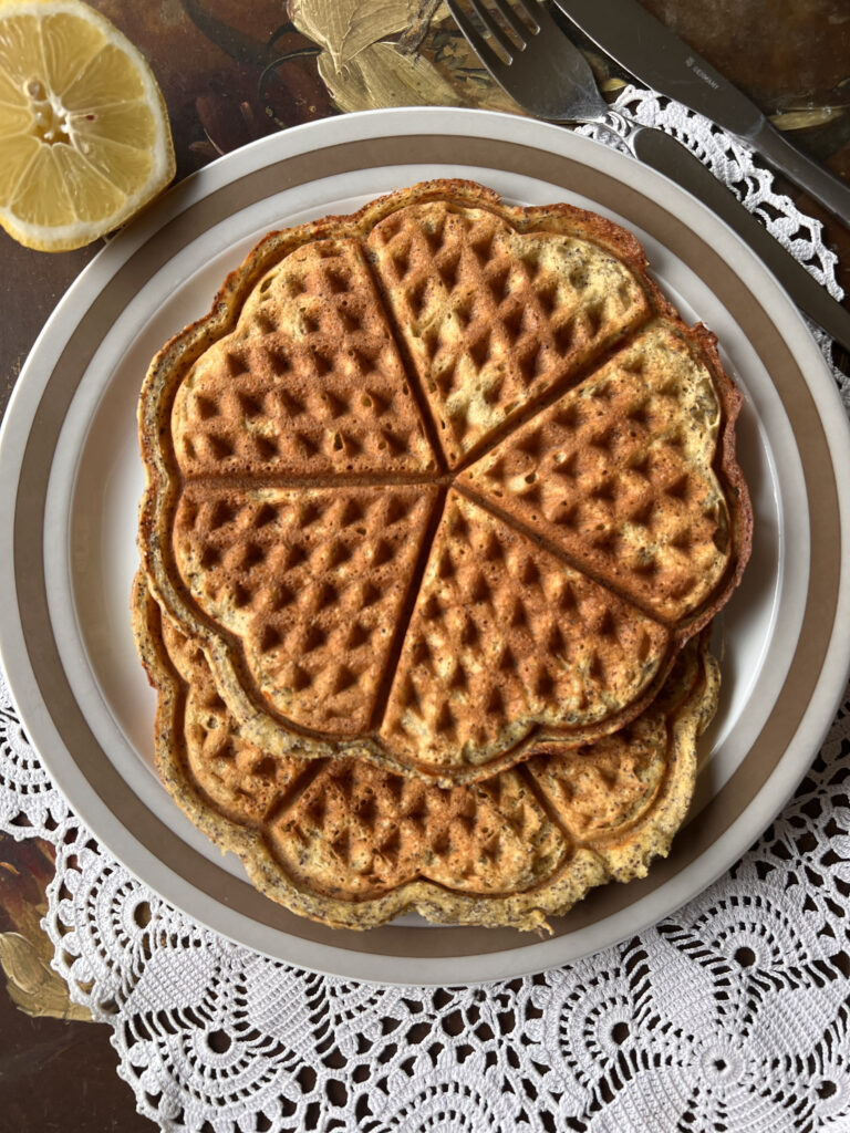 Keto gofry makowe - bez cukru i bez glutenu