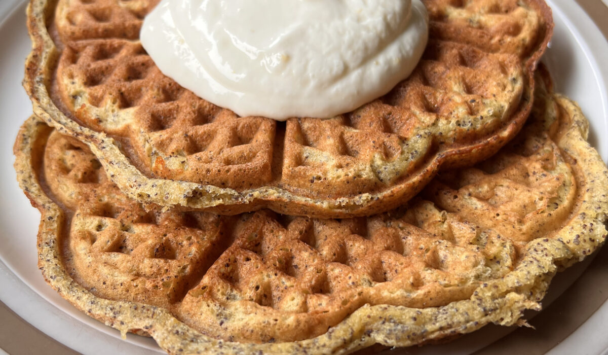 Keto gofry makowe - bez cukru i bez glutenu