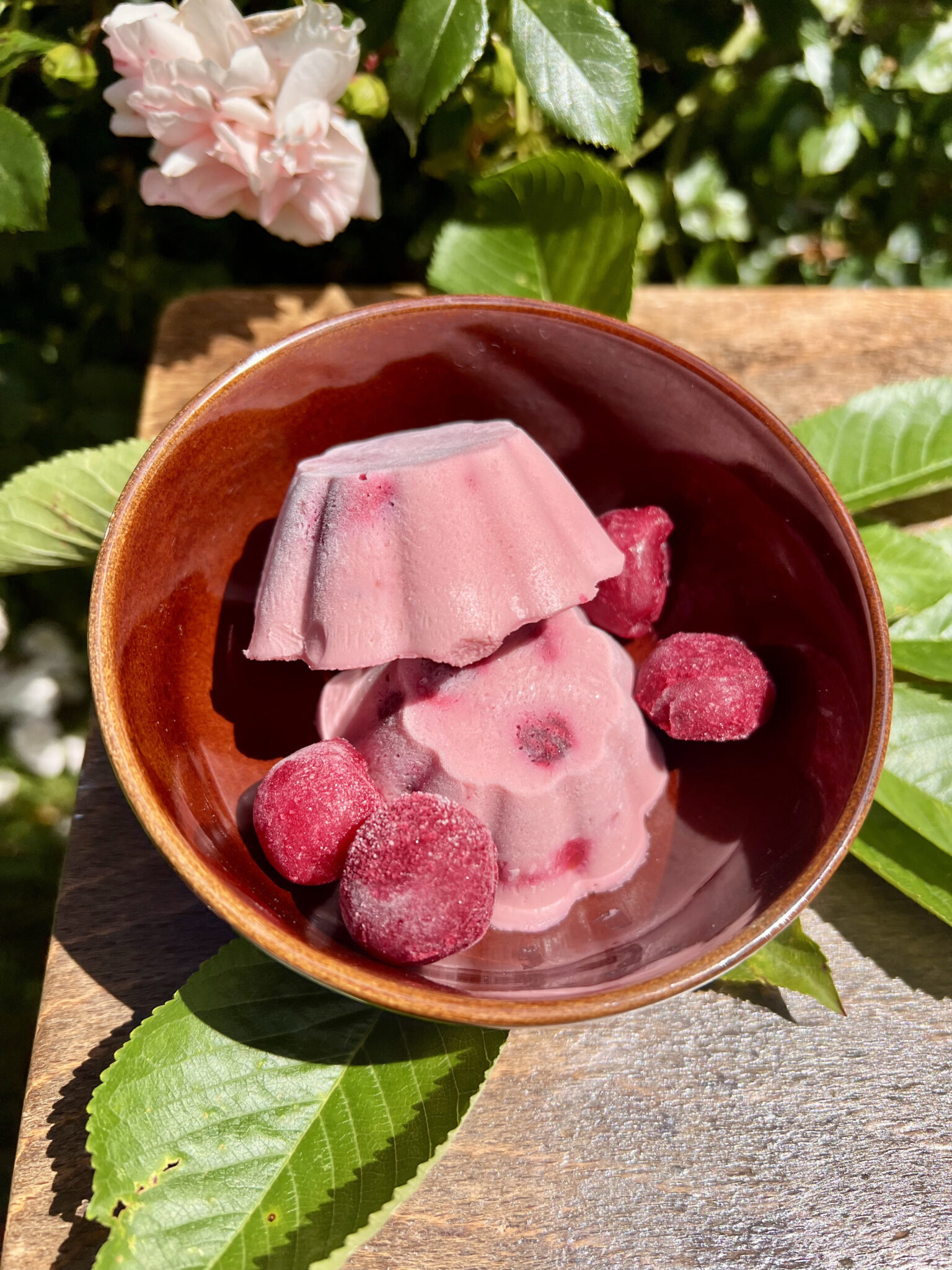 Lody bez cukru o smaku wiśniowo-maślanym