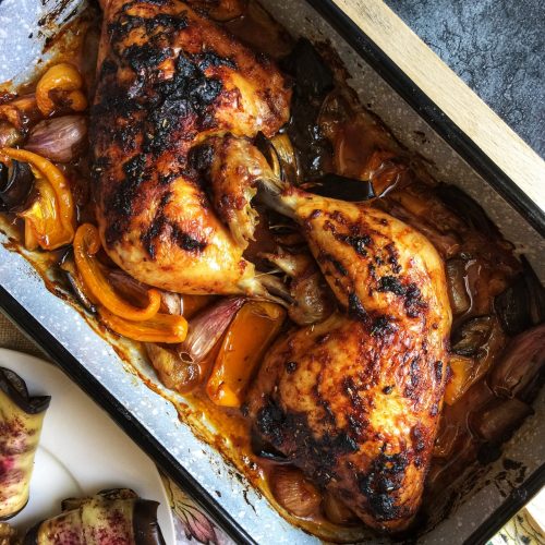 Pieczone udka kurczaka w marynacie pomidorowej - keto, low carb