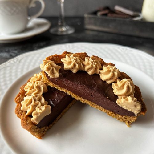 keto tarta czekoladowo rymowa, krem karmelowy, bez cukru