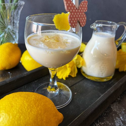 Likier jajeczny o smaku sernika, cytrynowo waniliowy, keto bez cukru