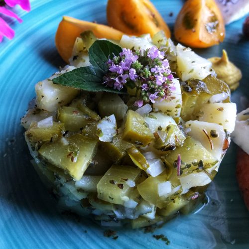 sałatka ziemniaczana, keto, low carb, przepis, zdrowa dieta