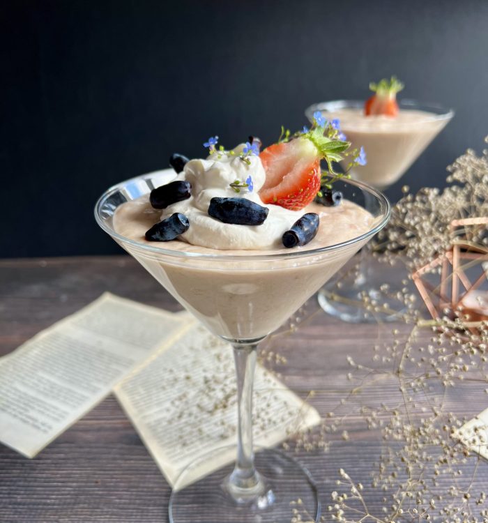 Domowy budyń rabarbarowy, keto, bez cukru, bez sztucznych aromatów