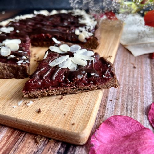 Keto mazurek śliwka w czekoladzie - bez cukru, bez glutenu