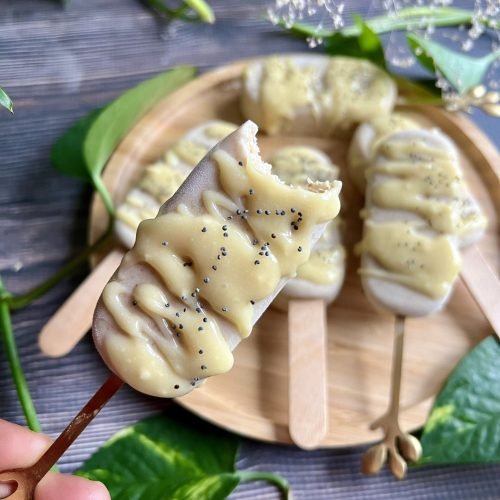 Keto lody makowe – lody na patyku z białym makiem