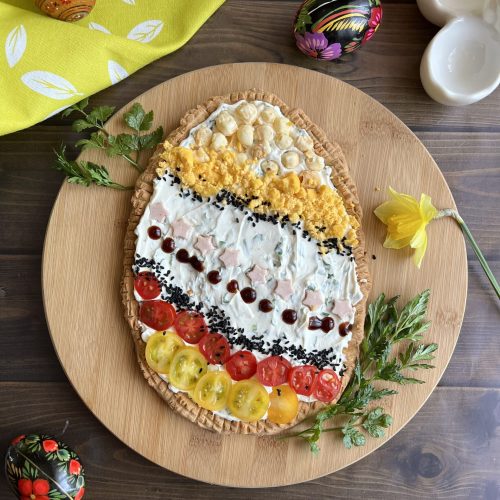 Keto mazurek wytrawny, bez cukru, bez glutenu