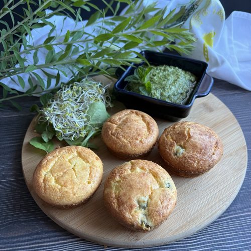 Keto babeczki wytrawne z mozzarella bez glutenu redukcja