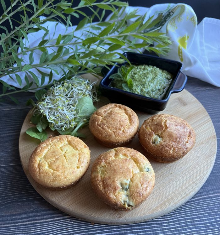 Keto babeczki z mozzarellą