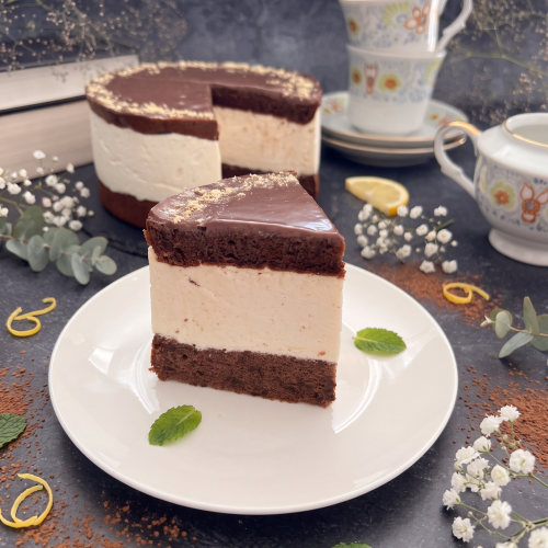 Keto tort cytrynowo-kakaowy