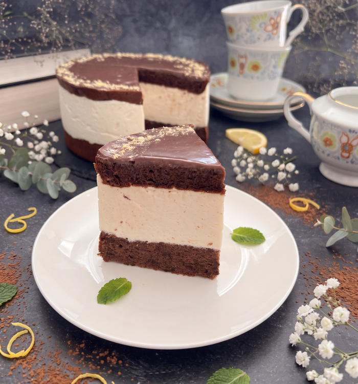 Keto tort cytrynowo-kakaowy